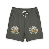 Money Graphic Sweat Shorts — Lightweight Fleece Lounge Shorts