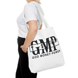 GMP "God Money Power" Graphic Tote Bag – Faith & Hustle Everyday Carry
