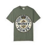 God Money Power T-Shirt — Crown Emblem Graphic Tee (God • Money • Power)