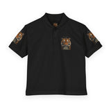 Youth Polo Shirt - Tiger Graphic "God • Money • Power"