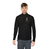 Quarter-Zip Pullover — GMP (God Money Power) Cross Graphic