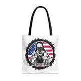 Patriotic 'God Money Power' Tote Bag - Americana Streetwear Canvas Tote
