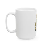 God Power Mug — Coffee Cup with Cash Stack Religious Humor Design