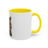 Tiger 'God Money Power' Accent Coffee Mug — Bold Animal Print Coffee Cup