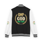 Letterman Jacket — 'GOD Money Power (GMP)' Red & White Varsity Jacket
