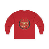 God Money Power Long Sleeve Tee
