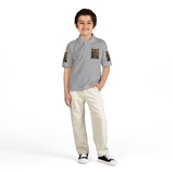 Youth Polo Shirt - Tiger Graphic "God • Money • Power"
