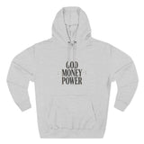 God Money Power Hoodie — Minimalist Inspirational Graphic Hoodie