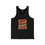 GMP God Money Power Graphic Tank Top — Bold Retro Typography Summer Tank