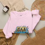 God Money Power Crewneck Sweatshirt — Bold Faith & Hustle Graphic Pullover