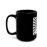 11oz/15oz Black Ceramic Mug — 'God Money Power' Rebel Icon Graphic