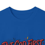Inspirational Long Sleeve Tee — “Put God First, Hustle for the Money, Put Yourself in Power”