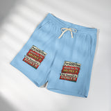 Fleece Sweat Shorts — "Put GOD First, Hustle for the MONEY" Graphic
