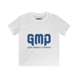 Kids Tee — GMP (God Money Power) Christian Faith Youth T‑Shirt, Inspirational Religious Graphic