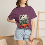 God Money Power Graphic T-Shirt — Bold Retro Faith & Hustle Tee