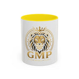 Lion Crest Accent Coffee Mug — GMP Logo Gold Shield