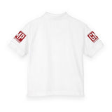 GMP Logo Youth Polo Shirt – White DryBlend® Kids Jersey