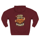 Pumpkin Power Hoodie — 'God Money Power' Halloween Graphic Hoodie