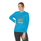 Youth Long Sleeve Tee — GMP GOD Money Power Graphic