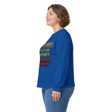 Long Sleeve Tee — "Put God First, Hustle for the Money, Put Yourself in Power" Inspirational Christian Tee