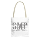 GMP "God Money Power" Printed Tote Bag — Faith & Finance Canvas Tote