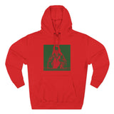 Hoodie — Red & Green Saint Graphic Pullover