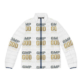 GMP GOD Logo Puffer Jacket — Men's Graphic Winter Coat