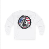 Long Sleeve Tee — 'God Money Power' Patriotic Graphic