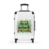 Hard-Side Suitcase — 'God Money Power' Bold Graphic Travel Luggage