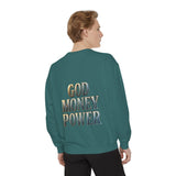 God Money Power Sweatshirt — Religious Inspirational Crewneck