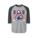 Patriotic Bandana Portrait Raglan Shirt — "Cash Money Power" Graphic