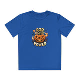 Youth Pumpkin Power Tee - "God Money Power" Halloween Graphic Shirt