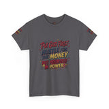 Inspirational Graphic Tee — "Put God First, Hustle for the Money, Put Yourself in Power"
