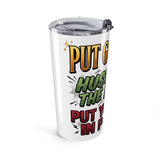 20oz Motivational Tumbler — "If God Fixes It" Hustle & Faith Travel Mug