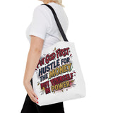 Inspirational Gospel Tote Bag - "Put God First, Hustle for the Money, Put Yourself in Power"