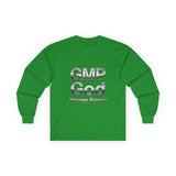 Long Sleeve Tee — GMP God "Money Power" Metallic Logo