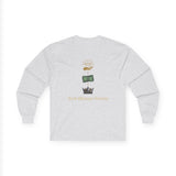 Long Sleeve Tee — "God · Money · Power" Graphic