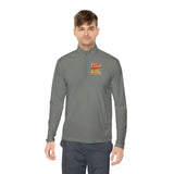 Quarter-Zip Pullover — Bold Retro "GMP: God Money Power" Graphic