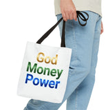 God Money Power Tote Bag — Inspirational Faith & Prosperity Canvas Tote