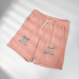 Fleece Sweat Shorts — 'GMP GOD' Marble Text Casual Lounge Shorts