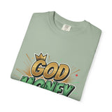 God Money Power T-Shirt — Bold Comic Typography Tee