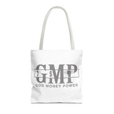 GMP "God Money Power" Printed Tote Bag — Faith & Finance Canvas Tote