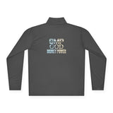 Quarter-Zip Pullover — "GMP GOD" Inspirational Zip-Up Sweatshirt