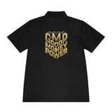 Men's Polo — Gold 3D 'GMP God Money Power' Chest & Back Logo