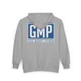 GMP "God Money Power" Zip Hoodie — Logo Full‑Zip Sweatshirt