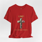 God Money Power Cross Tee — Christian Faith Graphic T‑Shirt