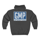 GMP "God Money Power" Zip Hoodie — Logo Full‑Zip Sweatshirt