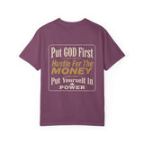 Put GOD First Hustle For The MONEY Graphic T-Shirt