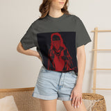 T-Shirt — Red Blindfolded Nun Graphic Tee (I Gave Money, Woke Up)
