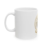 Lion Crest Ceramic Mug — "GMP (God • Money • Power)" Inspirational Coffee Cup